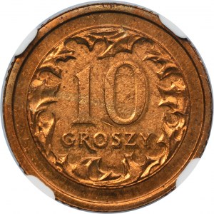 PRÓBA BRĄZ, 10 groszy 2006 - NGC MS63 - BARDZO RZADKIE