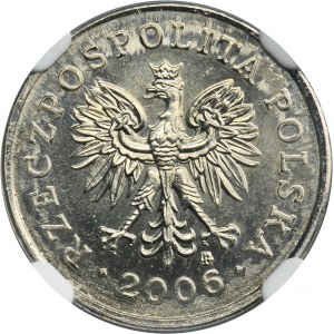 PRÓBA MIEDZIONIKIEL, 2 grosze 2006 - NGC MS64 - BARDZO RZADKIE