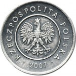 PRÓBA SREBRO, 2 złote 2007 - BARDZO RZADKIE, złączone dwa krążki