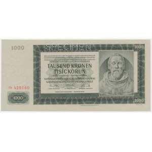 Czechy i Morawy, 1.000 Kronen 1942 - II issue - SPECIMEN
