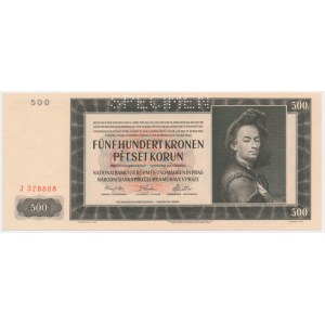 Bohemia & Moravia, 500 Korun 1942 - I issue - SPECIMEN -