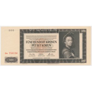 Bohemia & Moravia, 500 Korun 1942 - II issue - SPECIMEN -