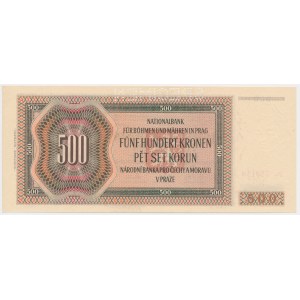Bohemia & Moravia, 500 Korun 1942 - II issue - SPECIMEN -