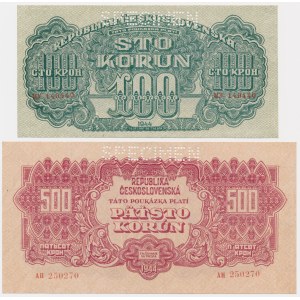 Czechoslovakia, 100-1.000 Korun 1944 (2 pcs.) - SPECIMEN