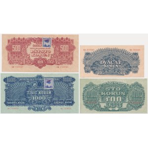 Czechoslovakia, 20-1.000 Korun 1944 (4 pcs.) - SPECIMEN