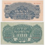Czechoslovakia, 20-1.000 Korun 1944 (4 pcs.) - SPECIMEN