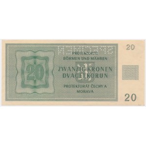 Bohemia & Moravia, 20 Korun 1944 - SPECIMEN