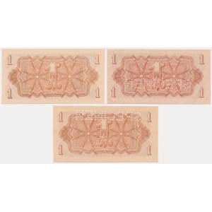 Czechoslovakia, 1 Koruna 1944 (3 pcs.)