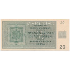 Bohemia & Moravia, 20 Korun 1944 - SPECIMEN