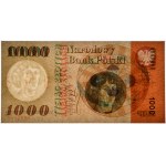 1.000 złotych 1965 - SPECIMEN - A 0000000 - nadruk pomarańczowy -
