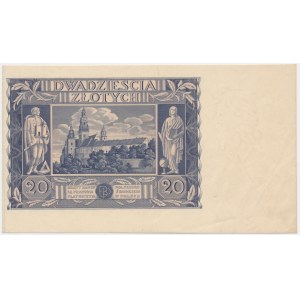 20 złotych 1936 - DB - destrukt -