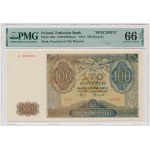 100 złotych 1941 WZÓR - A 8900000/A 1234567 - PMG 66 EPQ - OGROMNA RZADKOŚĆ