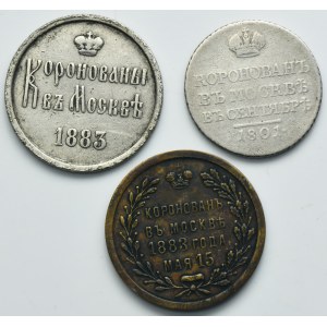 Lot, Russia, Alexander I and Alexander III, Coronation Token (3 pcs.)