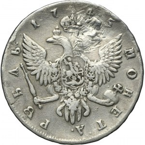 Russia, Elizabeth, Rouble Petersburg 1745 СПБ