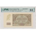 10 złotych 1940 - WZÓR - Ser.C 0000000 - PMG 64 - BARDZO RZADKI