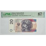 20 złotych 2016 - BL 7402047 - PMG 67 EPQ - numer radarowy