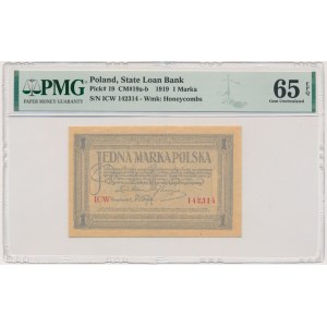 1 marka 1919 - ICW - PMG 65 EPQ