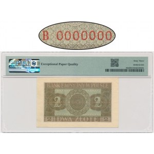 2 złote 1940 - WZÓR - B 0000000 - PMG 63 EPQ - RZADKI