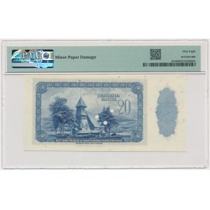 ABNCo, 20 złotych 1939 - SPECIMEN - 00000 - PMG 58
