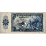 ABNCo, 20 złotych 1939 - SPECIMEN - 00000 - PMG 58