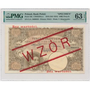 1.000 złotych 1919 - WZÓR - wysoki nadruk - PMG 63 EPQ