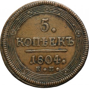 Russia, Alexander I, 5 Kopeck Jekaterinburg 1804 EM