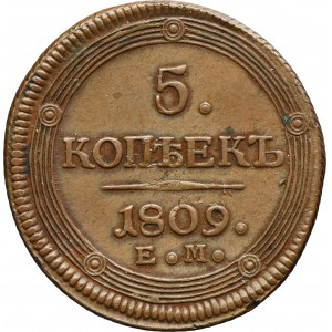Russia, Alexander I, 5 Kopeck Jekaterinburg 1809 EM