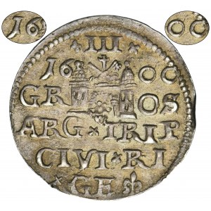 Sigismund III Vasa, 3 Groschen Riga 1600 - RARE