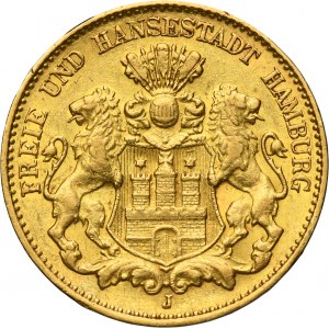 Germany, Free City of Hamburg, 10 Mark 1901 J