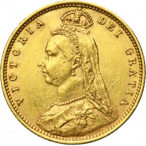 Great Britain, Victoria, 1/2 Sovereign London 1893