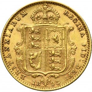 Great Britain, Victoria, 1/2 Sovereign London 1893