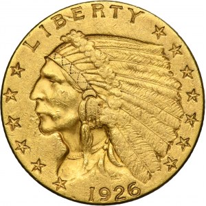 USA, 2 1/2 Dollar Philadelphia 1926 - Indian Head