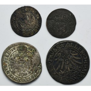 Lot, Silesia under Habsburg rule, Ducal Prussia and Livonia under Swedish rule, Mix of coins (4 pcs.)