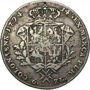 Poniatowski, Thaler 6 zloty Warsaw 1794