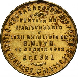 Austria-Hungary, Franz Joseph I, Medal of the Society of Saint Martin, 1902