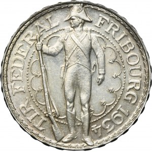Switzerland, 5 Francs Bern 1934 B - Fribourg Shooting Festival