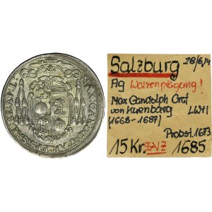 Austria, Archbishopric of Salzburg, Maximilian Gandolf von Kuenburg, 15 Kreuzer 1685