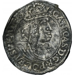 John II Casimir, 1/4 Thaler Thorn 1655 HIL - RARE