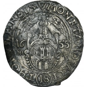John II Casimir, 1/4 Thaler Thorn 1655 HIL - RARE