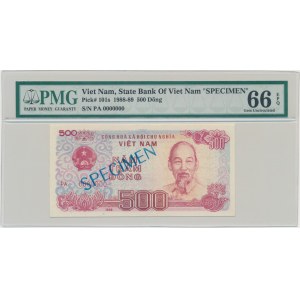 Vietnam, 500 Dong 1988 - SPECIMEN - PMG 66 EPQ