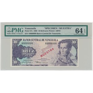 Venezuela, 10 Bolivares 1980 - SPECIMEN - PMG 64 EPQ