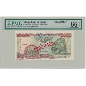 Ghana, 2000 Cedis 1998 - SPECIMEN - PMG 66 EPQ