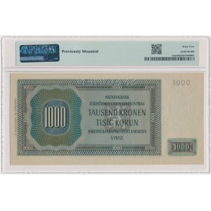Czechy i Morawy, 1.000 Kronen 1942 - II issue - SPECIMEN - PMG 64