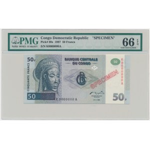 Republic Democratic of Congo, 50 Franc 1997 - SPECIMEN - PMG 66 EPQ