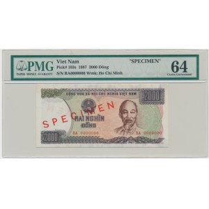 Vietnam, 2.000 Dong 1987 - SPECIMEN - PMG 64