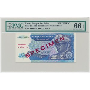 Zair, 200.000 Zaires 1992 - SPECIMEN - PMG 66 EPQ