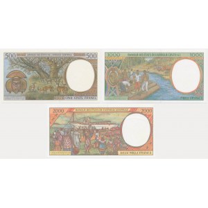 Central African States, 500-2.000 Francs (1993-2002) (3 pcs.)