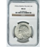 Hlava ženy, 10 zlatých Londýn 1932 - NGC MS63