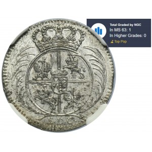 August III Saxon, 1/24 Talara (groschen) Leipzig 1753 EDC L - NGC MS63