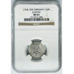 August III Saxon, 1/24 Talara (groschen) Leipzig 1753 EDC L - NGC MS63